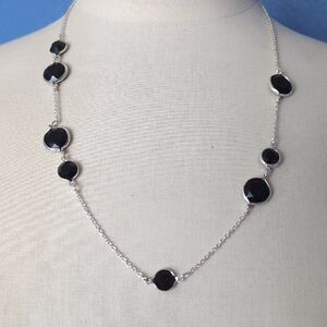 Elegant Black and Silver Necklace